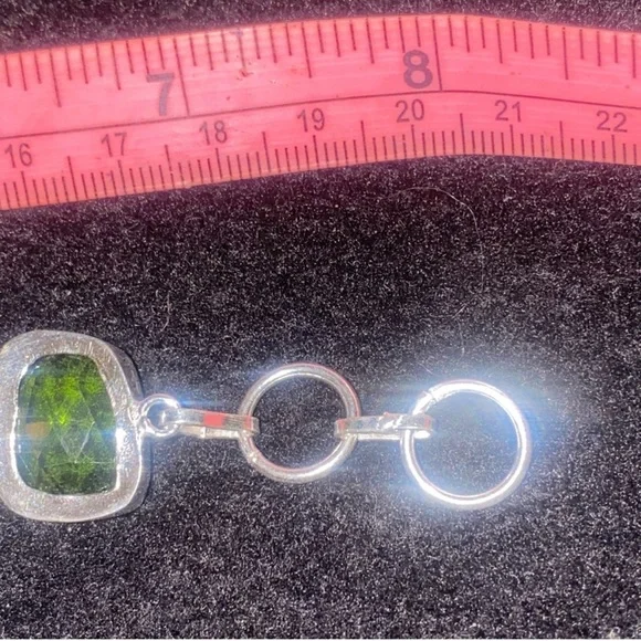 Gorgeous Faceted Green Quartz Handcrafted 925 Bracelet - Picture 13 of 14